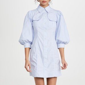 Ganni Stripe Cotton Dress